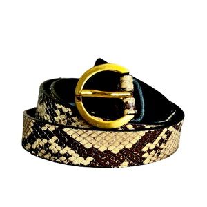 Vía Spiga Italian Genuine Leather Snakeskin Belt• Size XL-12